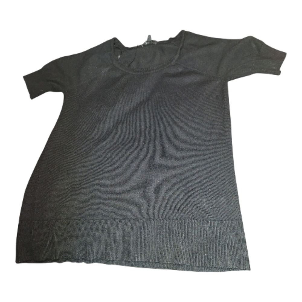 Black Short Sleeve Sweater